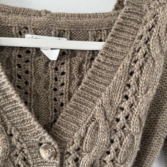 Aeropostale Brown Cable Knit Cardigan - Picture 5 of 9